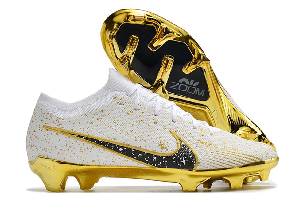 Nike Air Zoom Mercurial Vapor XV Elite FG blanco dorado